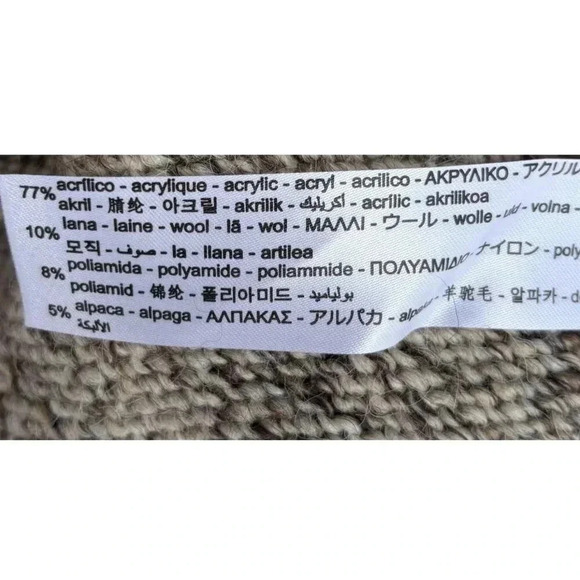 Zara Womens Bloggers Favorite High Collar Knitted Dress Brown Sz Small to Medium - Picture 9 of 16